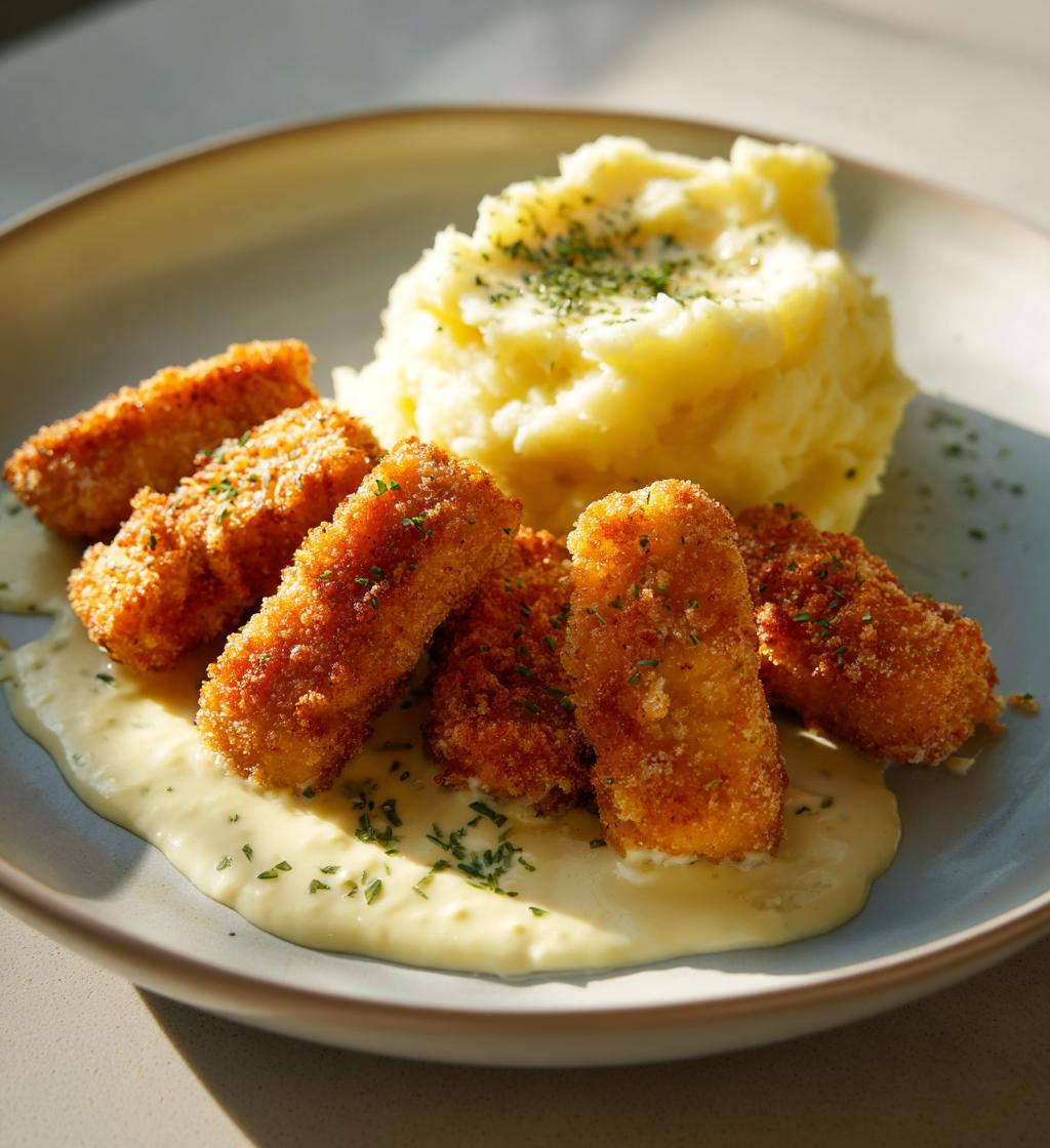 Fiskpinnar med Potatismos