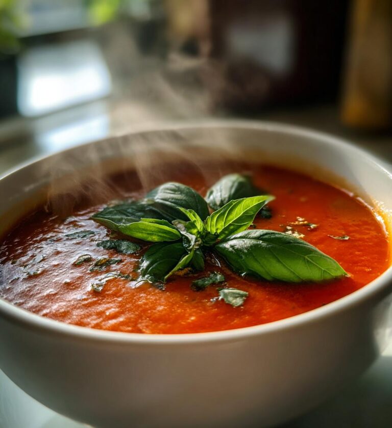 Klassisk Tomatsoppa med Basilika