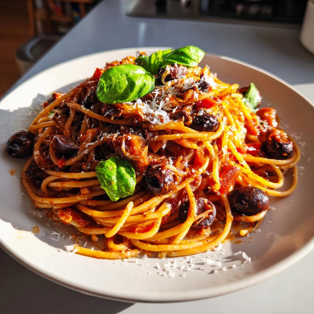 Pasta Puttanesca med Sardeller