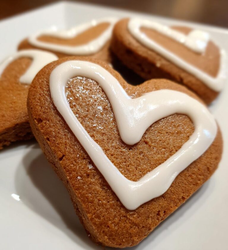 Pepparkakshjärtan med Glasyr