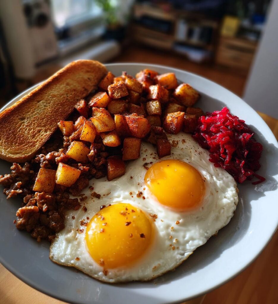 Pytt i Panna med Rostat Bröd