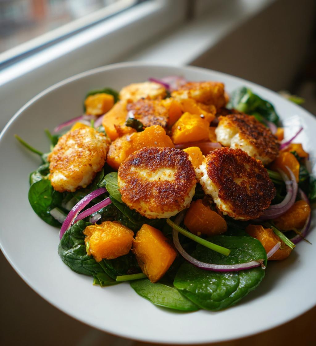 Sallad med Halloumi och Pumpa