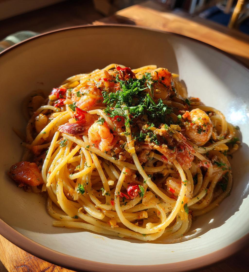 Skaldjurspasta med Vitlök och Chili - detail 1