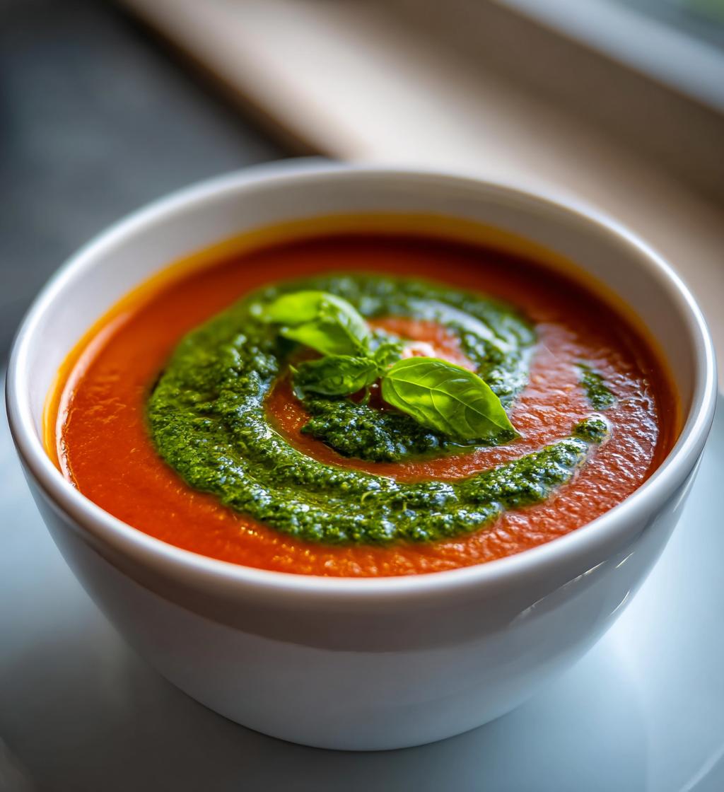 Tomatsoppa med Pesto