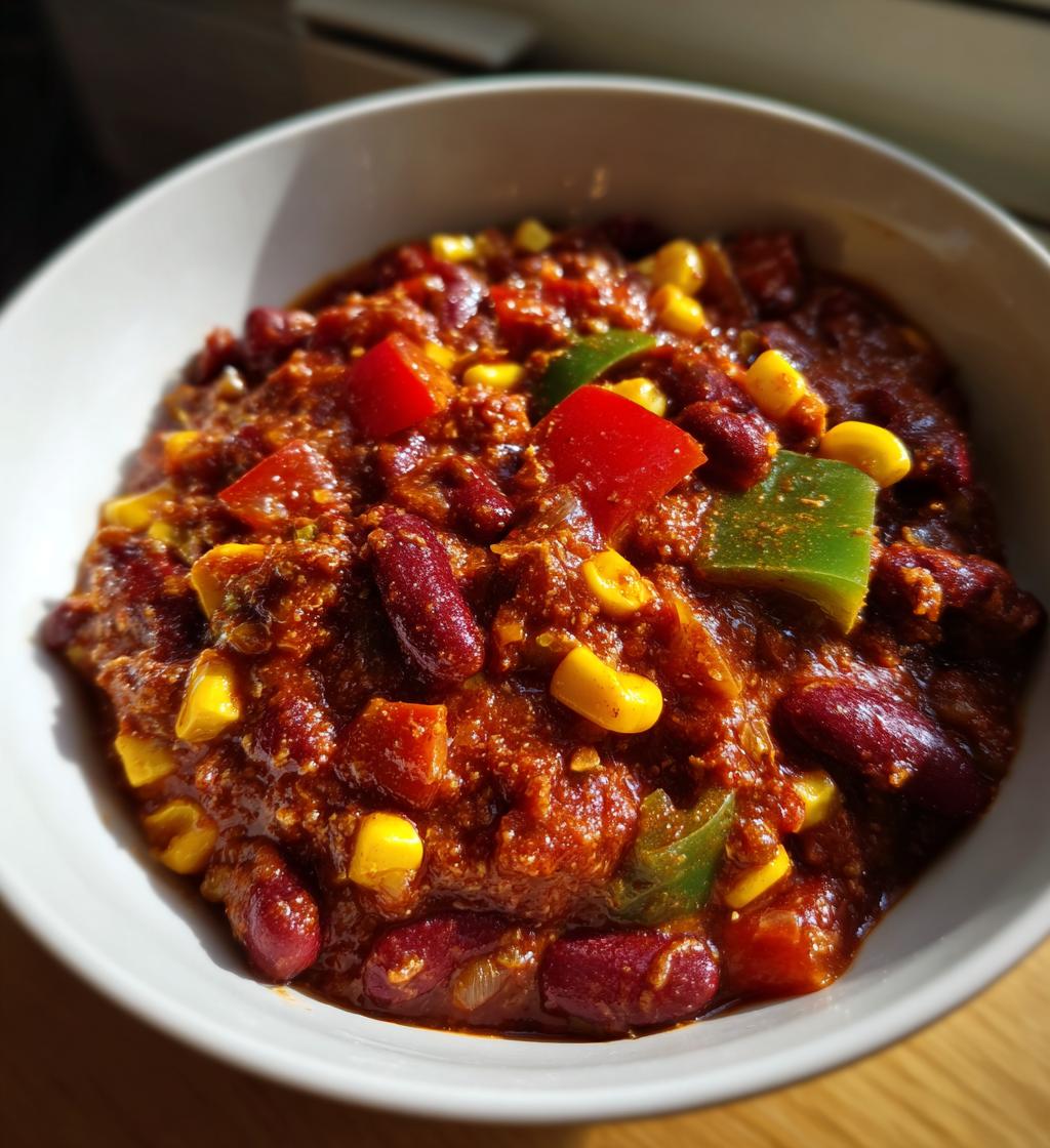 Vegetarisk Chili med Kidneybönor