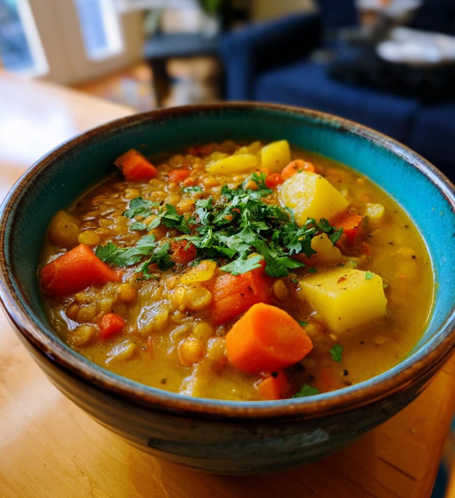 Vegetarisk Linssoppa