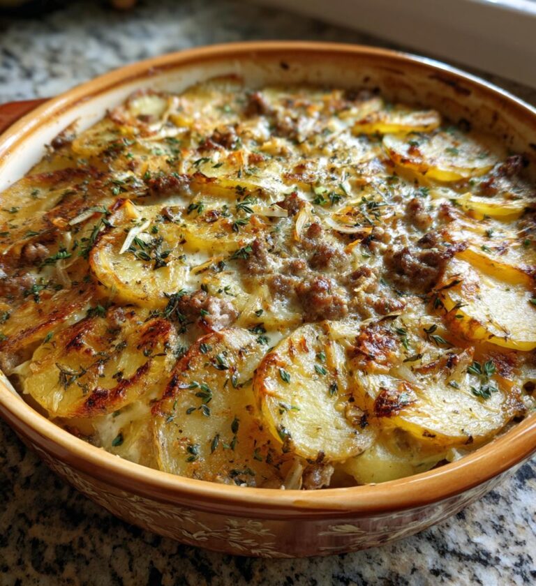 Vintergratäng med Korv och Potatis