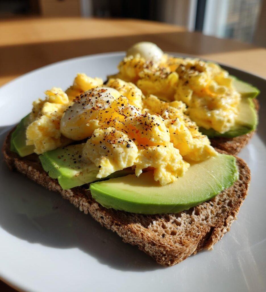 Äggröra med Avokado på Knäcke