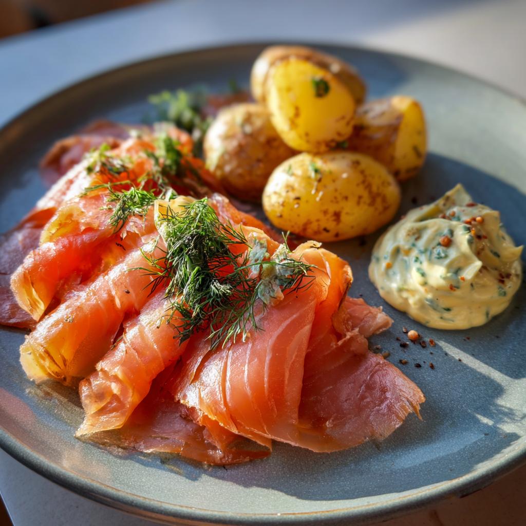 Gravad Lax med Hovmästarsås och Dillpotatis - detail 1