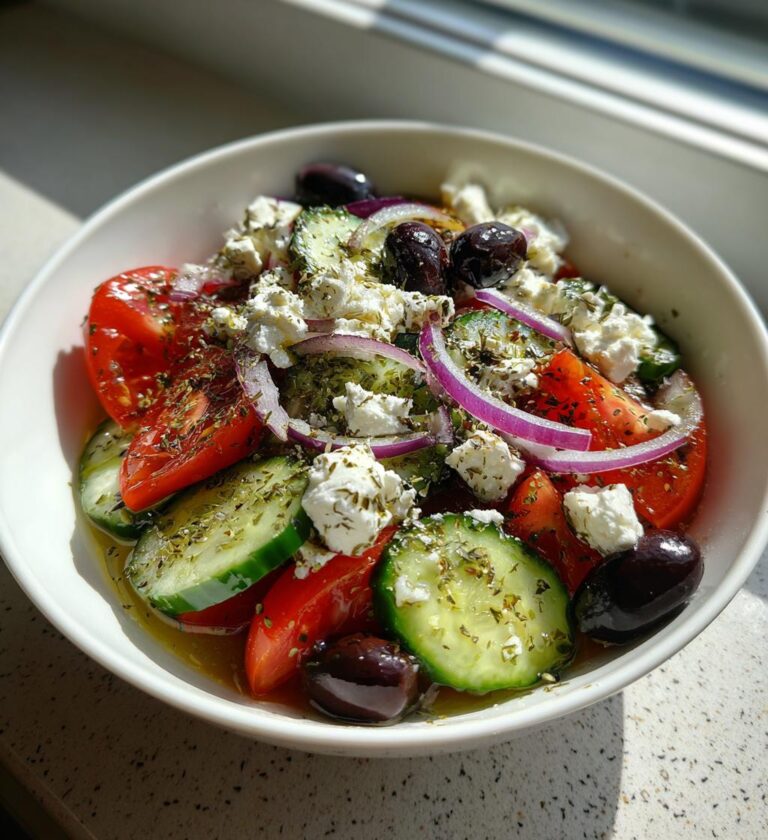Grekisk Sallad med Feta och Oliv
