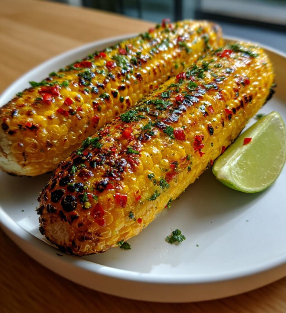 Grillad Majs med Smör och Chili