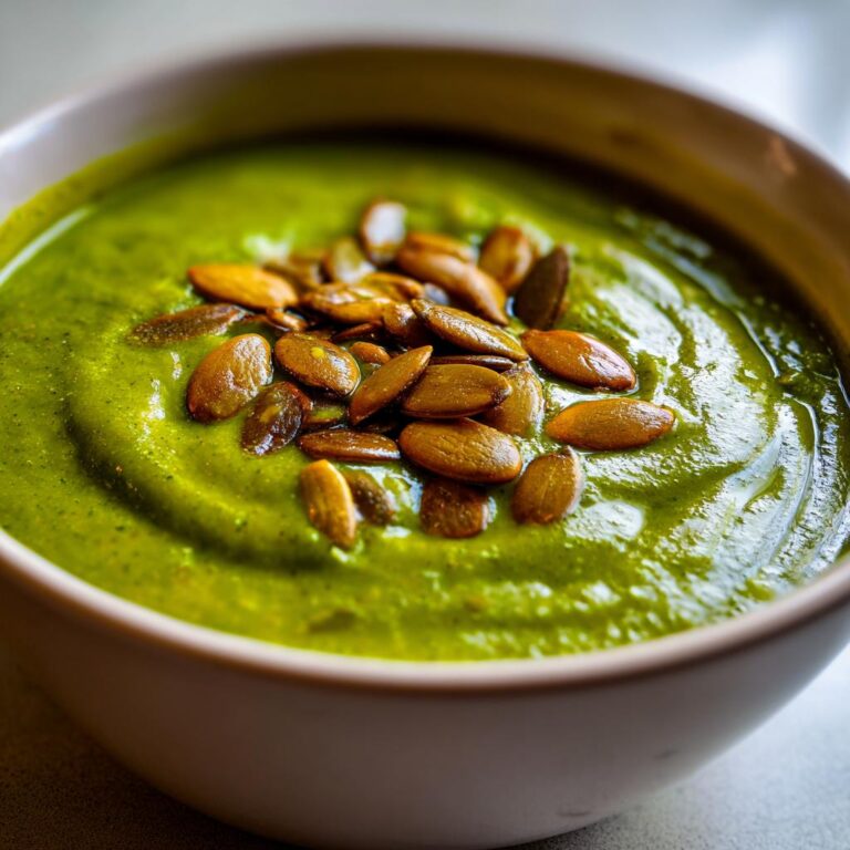 Krämig Broccolisoppa med Pumpafrön