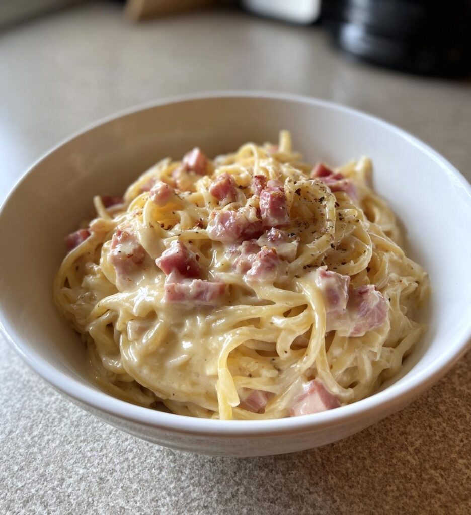 Krämig Ost- och Skinksås till Pasta