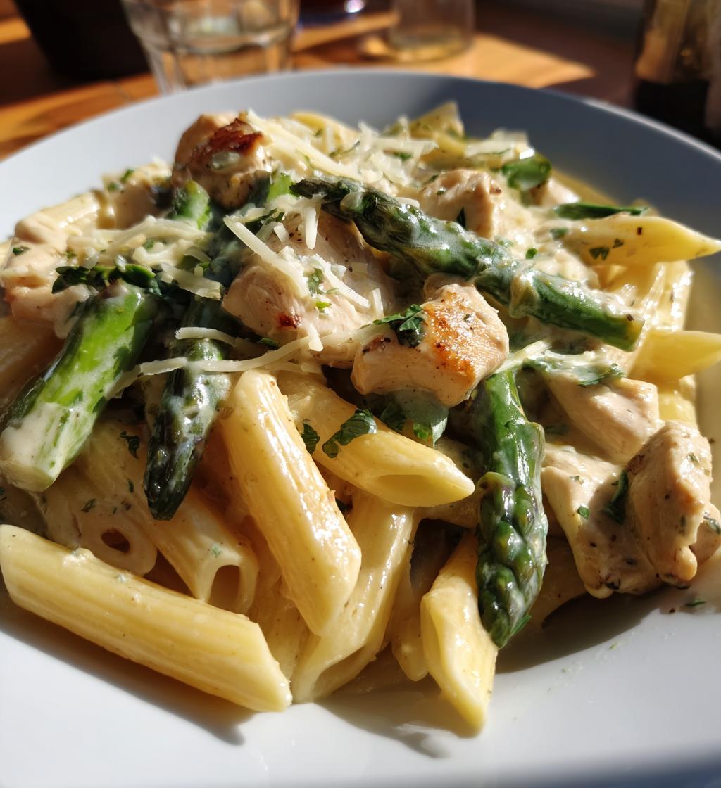 Krämig Penne med Kyckling och Sparris - detail 1