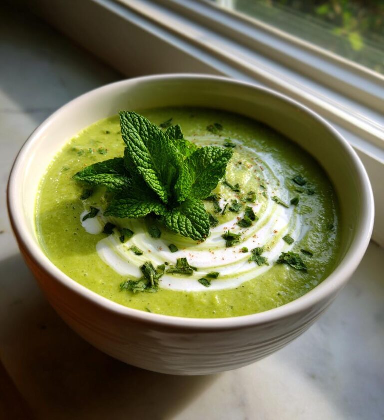 Krämig Ärt- och Mintsoppa