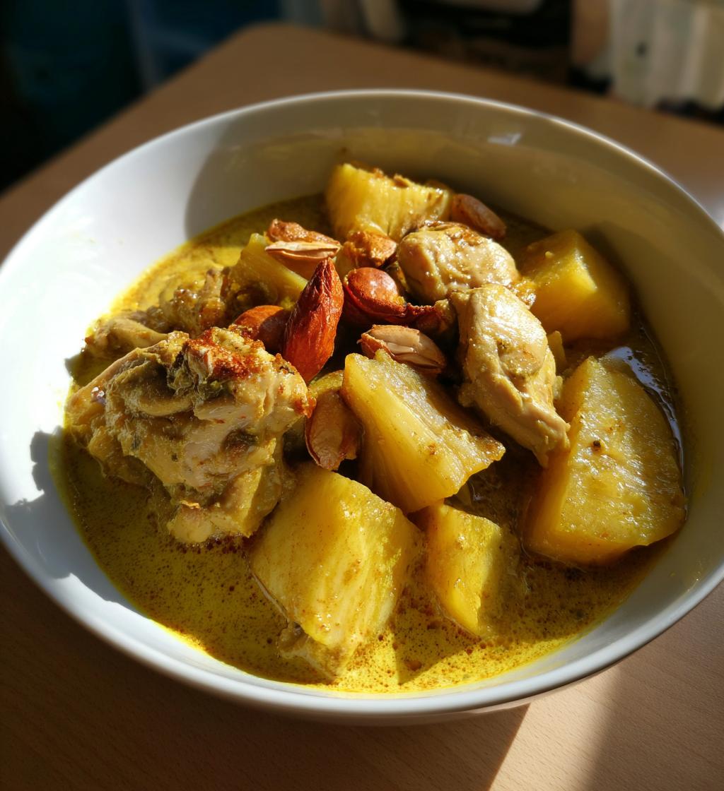 Kyckling i Curry med Ananas och Cashew - detail <a>” class=”aligncenter”></p>
<h2>Varför du kommer att älska denna Kyckling i Curry med Ananas och Cashew</h2>
<p>Det finns så många skäl att älska denna rätt – här är några av mina favoritanledningar:</p>
<ul>
<li><strong>Snabb som en vardagsrätt:</strong> På bara 30 minuter från början till slut har du en måltid som smakar som den kommit direkt från ett asiatiskt gatukök.</li>
<li><strong>Perfekt smakbalans:</strong> Den söta ananasen, de salta cashewnötterna och den kryddiga curryn dansar verkligen tillsammans på tungan.</li>
<li><strong>Krämig utan att bli tung:</strong> Kokosmjölken ger den där underbara krämiga konsistensen utan att kännas för fet.</li>
<li><strong>Enkel att anpassa:</strong> Vill du ha mer hetta? Tillsätt lite chili. Föredrar mer crunch? Rosta cashewnötterna först. Det är så lätt att göra den till din egen!</li>
</ul>
<p>Jag lovar – efter första tuggan kommer den här rätten bli en återkommande gäst i ditt matschema! Om du gillar snabba asiatiska rätter, kanske du även skulle gilla <a href=