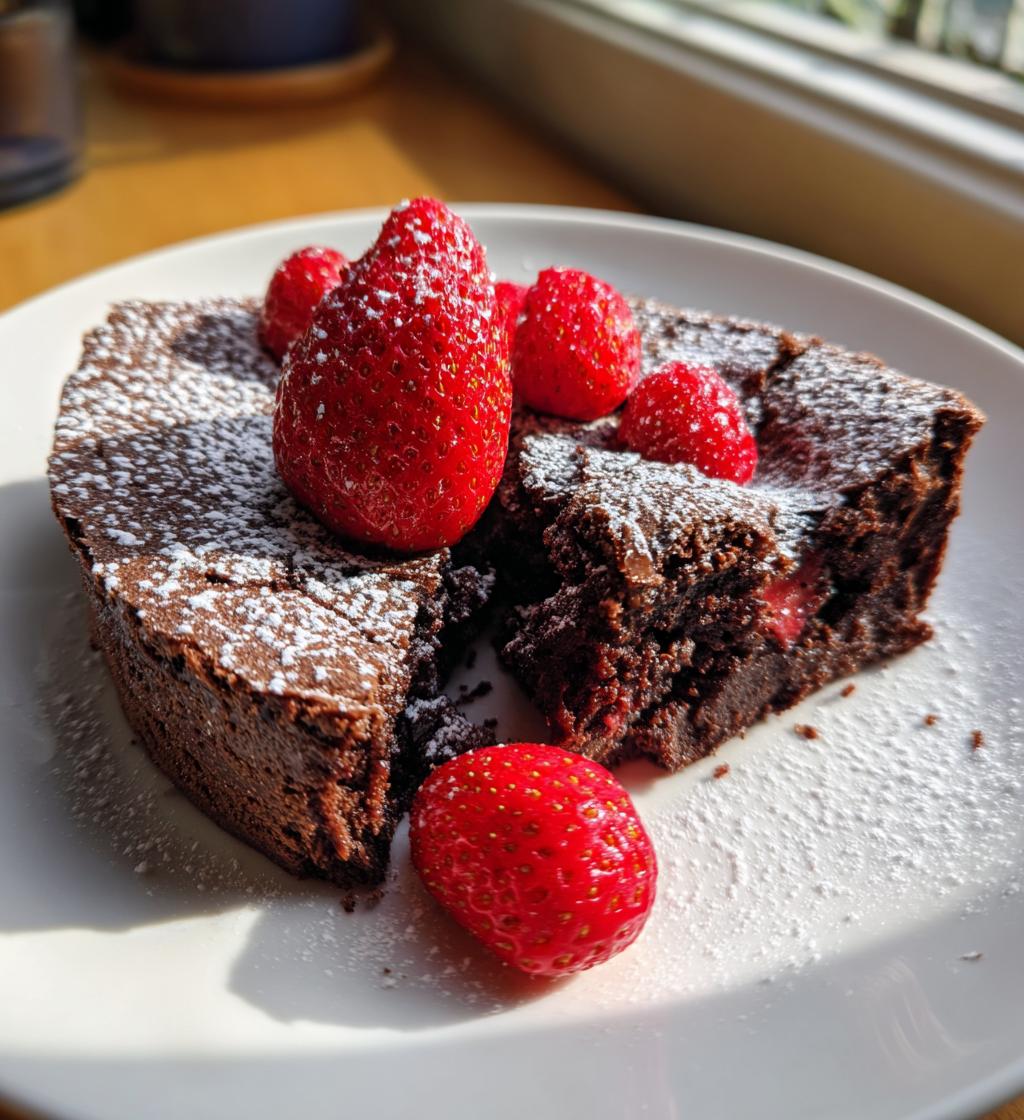 Laktosfri Kladdkaka med Jordgubbar - detail 1