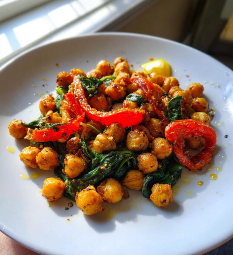 Rostad Kikärts med Paprika och Spenat
