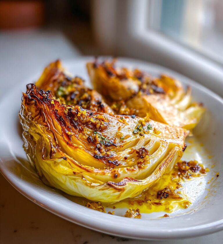 Rostad Kål med Vitlök och Citron