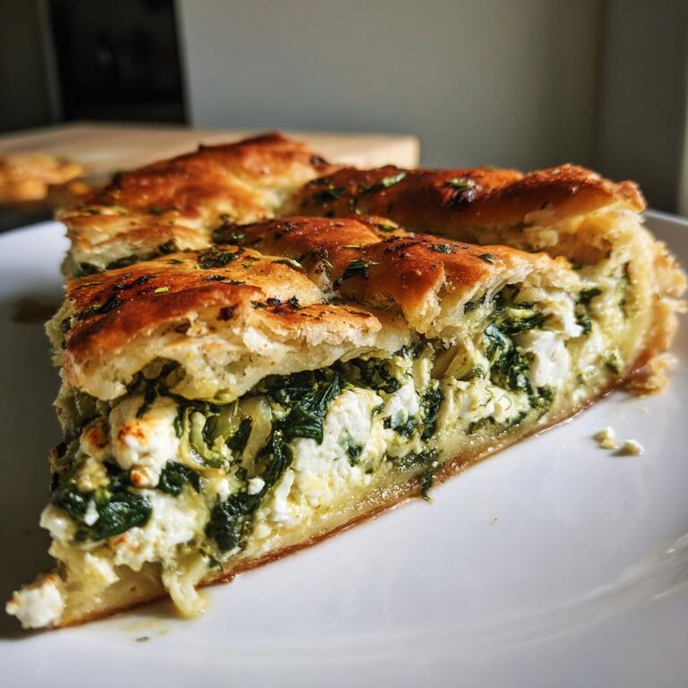Spenat- och Feta-paj med Fylld Deg