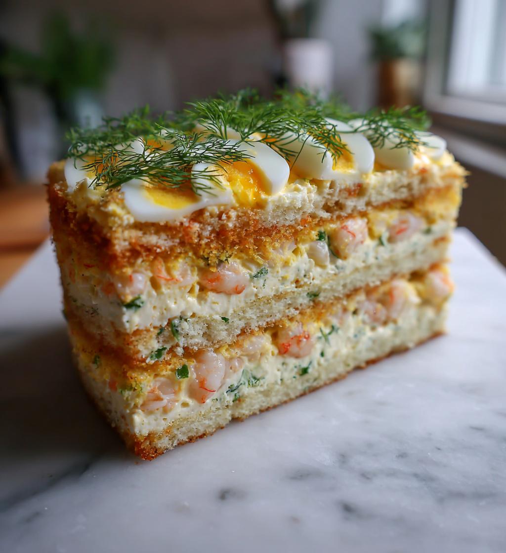Svensk Smörgåstårta med Räkor och Ägg - detail 1
