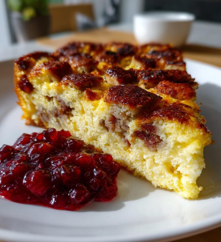 Svensk Äggakaka med Fläsk och Lingon