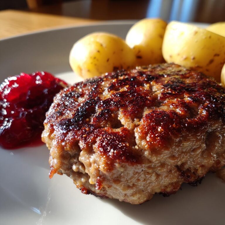 Svenska Pannbiffar med Rårörda Lingon