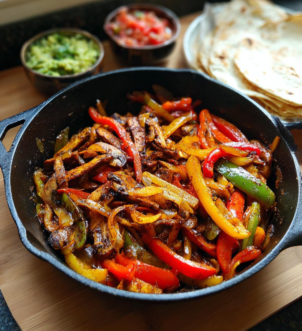 Veganska Fajitas med Svamp och Paprika