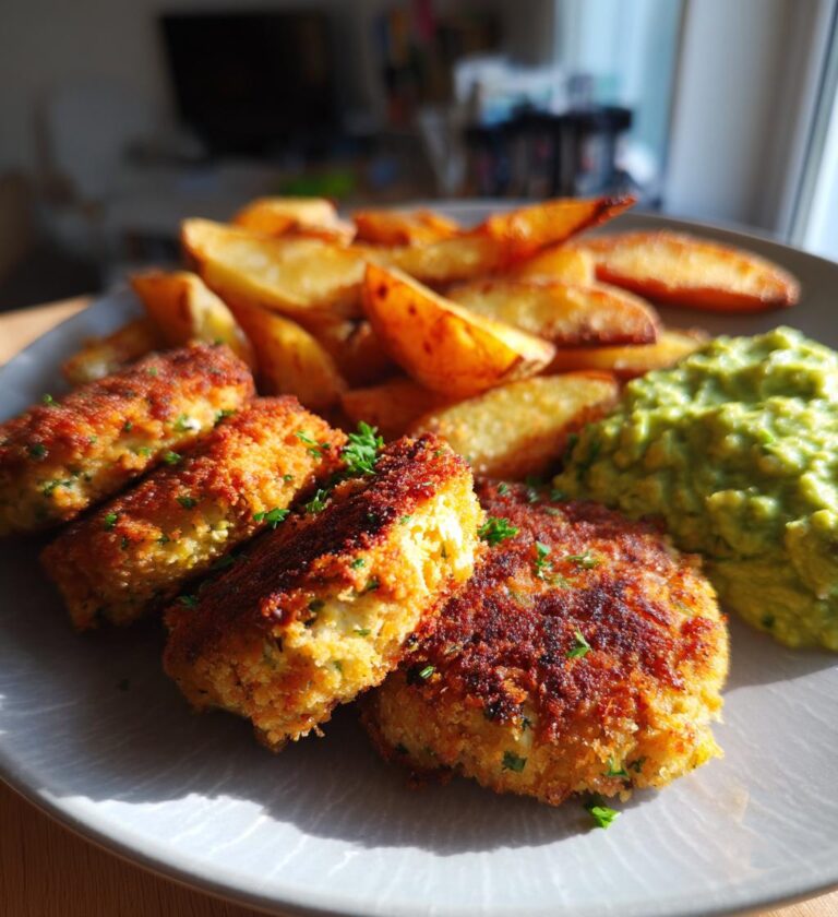 Vegetarisk Fish & Chips med Kikärtor