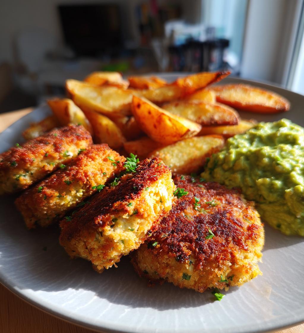 Vegetarisk Fish & Chips med Kikärtor