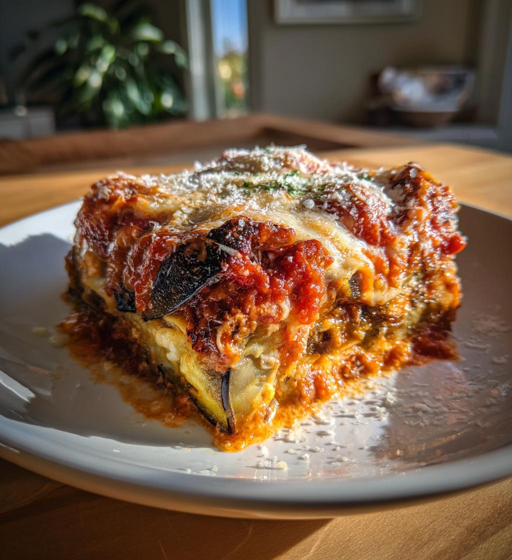 Vegetarisk Lasagne med Aubergine och Zucchini - detail 1