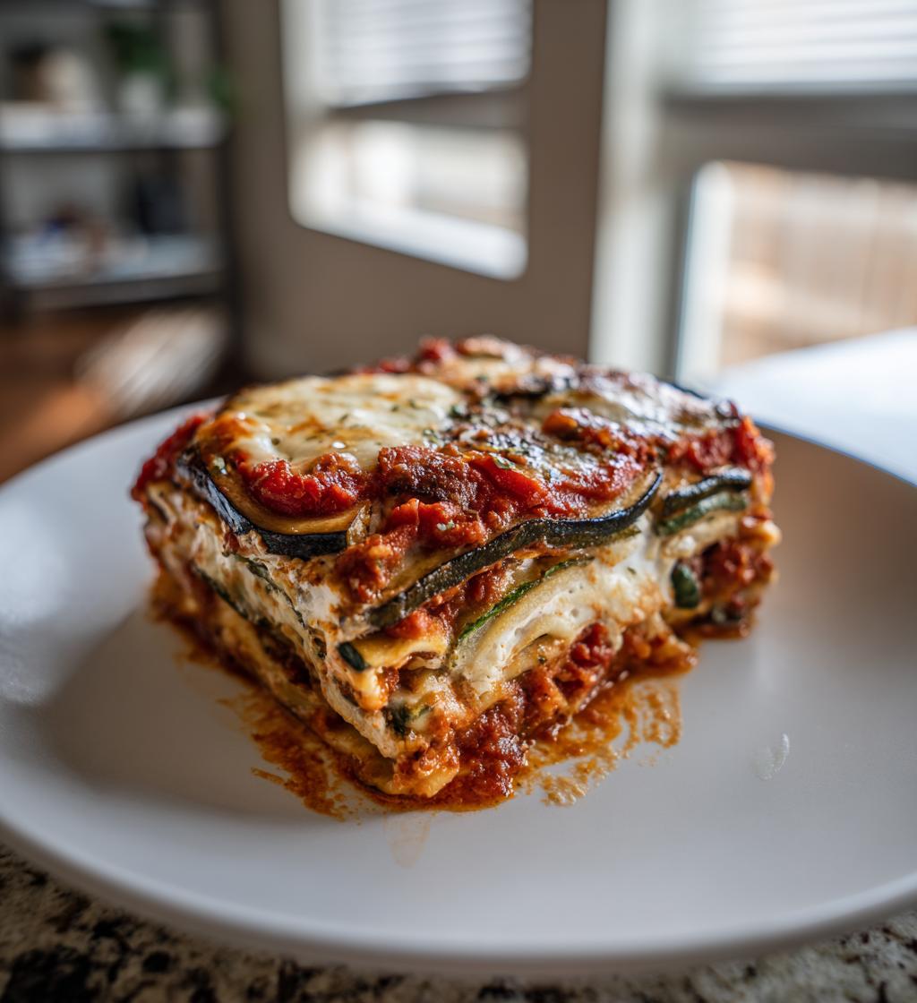 Vegetarisk Lasagne med Aubergine och Zucchini